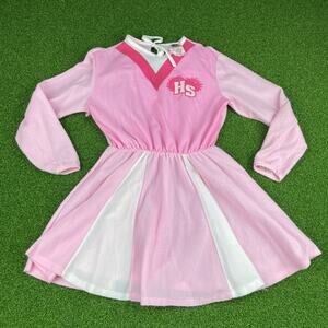 DISGUISE the Limit Pink Long Sleeve School Cheerleader Halloween Costume Sz 7-10